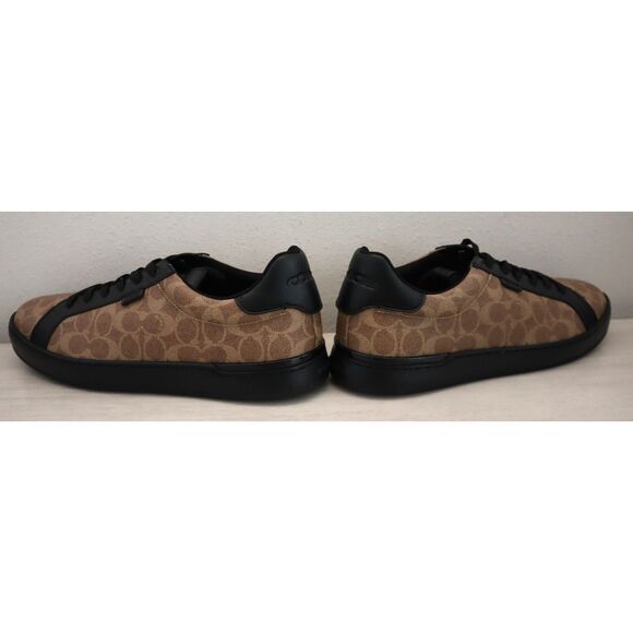 COACH CG999 Men's Sz 13D Tan/Black Low-Top Monogram Logo Sneakers - Picture 10 of 11
